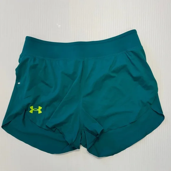 Under Armour Running Shorts in Teal and Neon Yellow Women’s size small - Picture 1 of 4